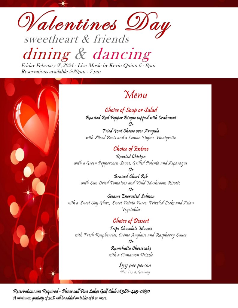 Valentine's Day dinner + dance