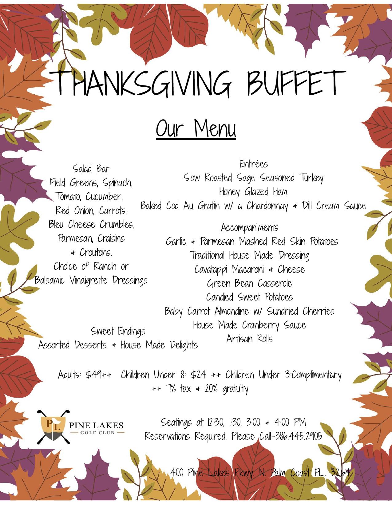 Thanksgiving Menu