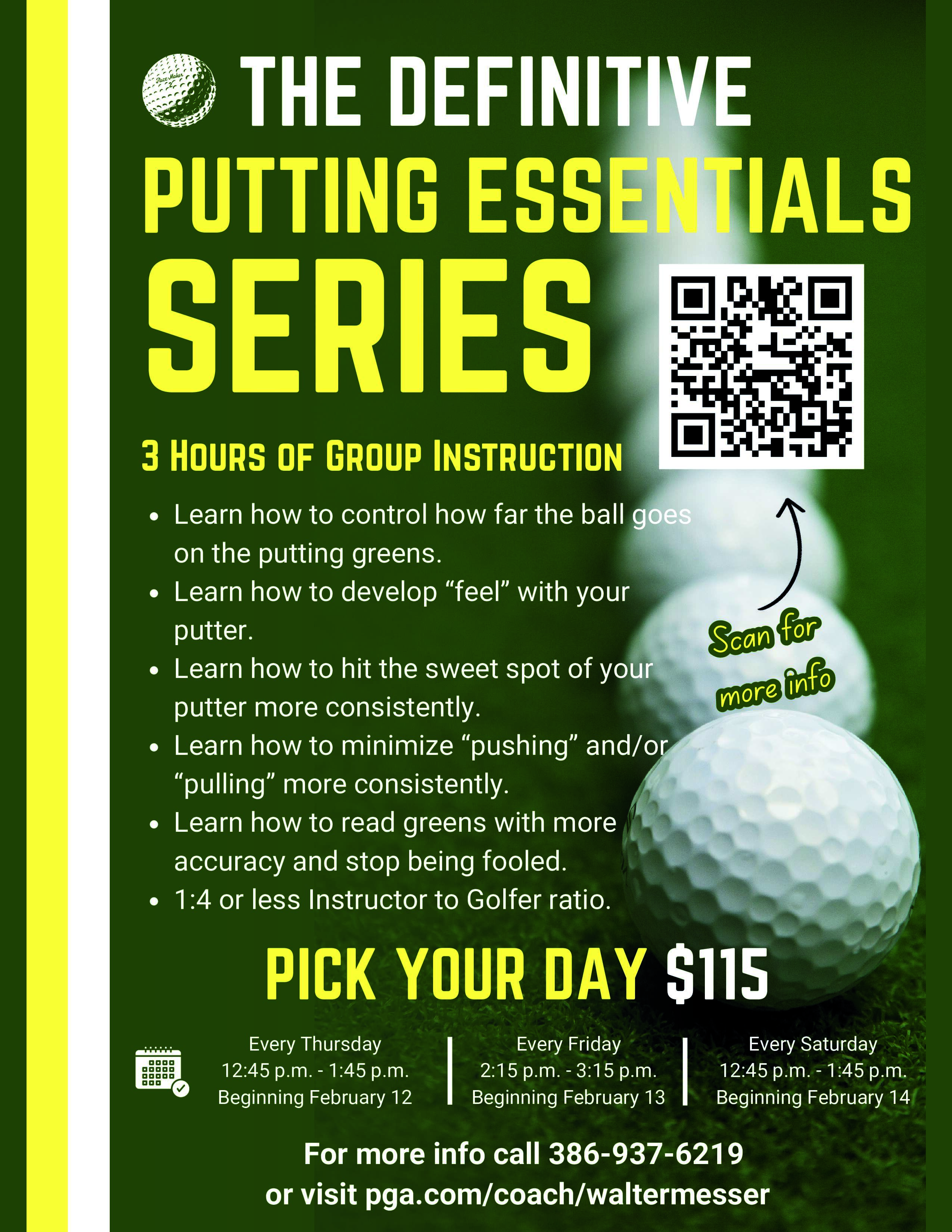 Golf Instruction - Pine Lakes Golf Club